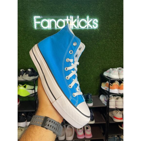 Converse CTAS Lift HI Mens Size‎ 9 Blue White Platform Classic Sneakers A09988C - Picture 1 of 8